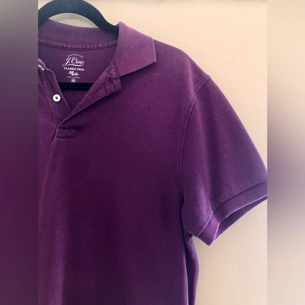 J. Crew Eggplant Maroon Purple J. Crew Classic Polo Shirt fall color